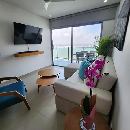 Bocagrande Bay View Gym Jacuzzi Pool Apartment Cartagena
